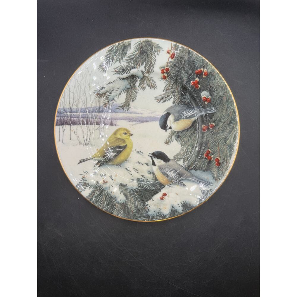 Lenox Winter Greetings Scenic Chicadee Luncheon Plate - New